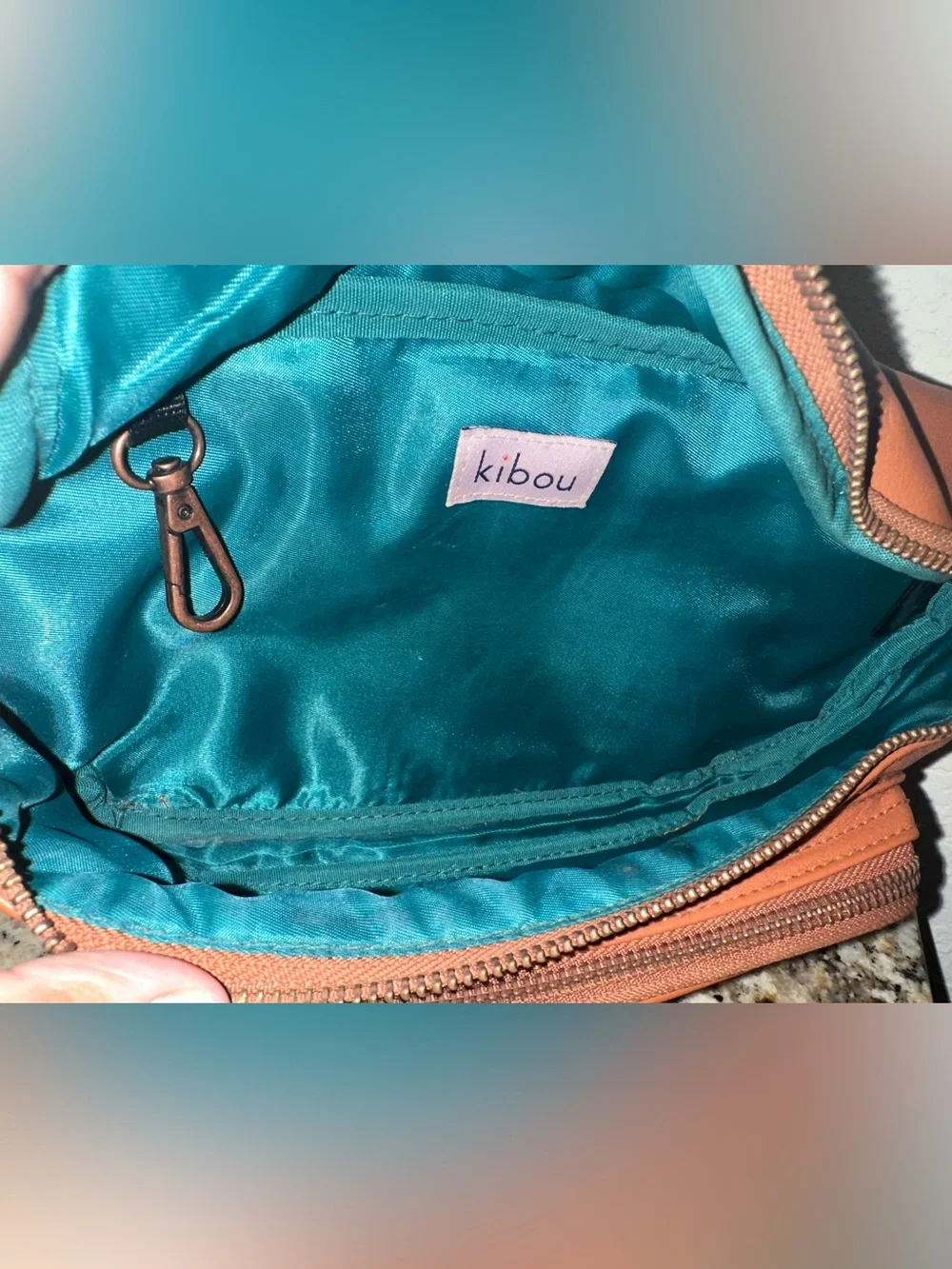 Kibou Vegan Leather Diaper Bag Fanny Pack - Saddle Brown (No Pad)